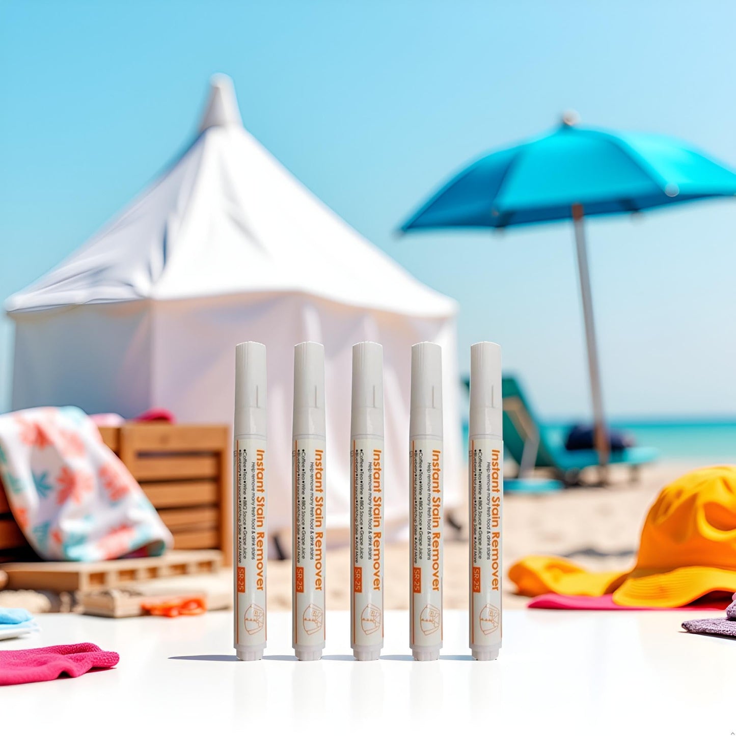 Pack of 1 Portable Bleach Pen Stain Remover for Clothing - Travel-Friendly Laundry