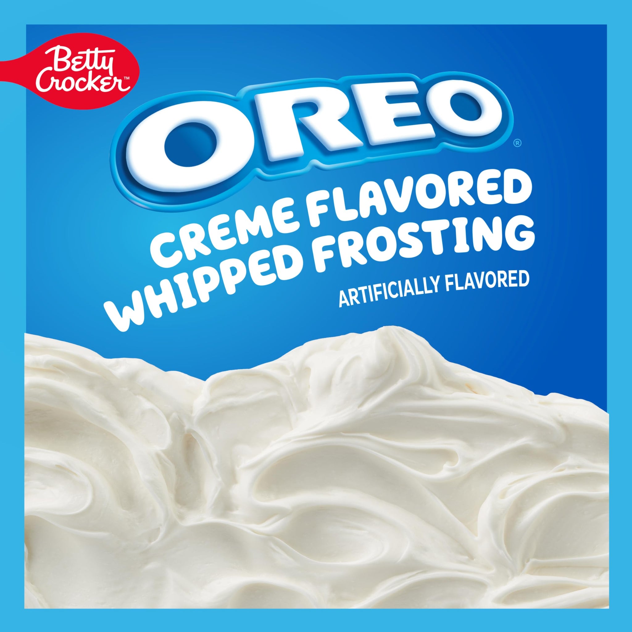 Betty Crocker OREO Creme Flavored Whipped Frosting, Gluten Free Frosting, 12 oz