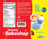 Gummy Bakeshop Candy Kit - Gummy Donut, Cookie & Cupcake Shapes with Candy Icing and Sprinkles - Flavored Candy Treat Set