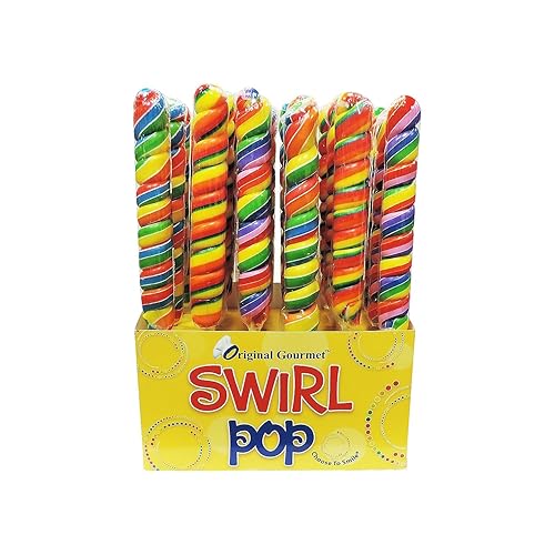Fun Express 5 Oz. Original Gourmet Rainbow Swirl Pops - 24 Piece