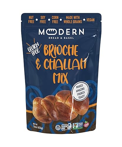 Modern Bread & Bagel Gluten-Free Brioche & Challah Mix | Certified Gluten Free | Nut Free | non-GMO | Corn and Soy Free | Vegan Friendly | Kosher - 16 oz. (Pack of 1)