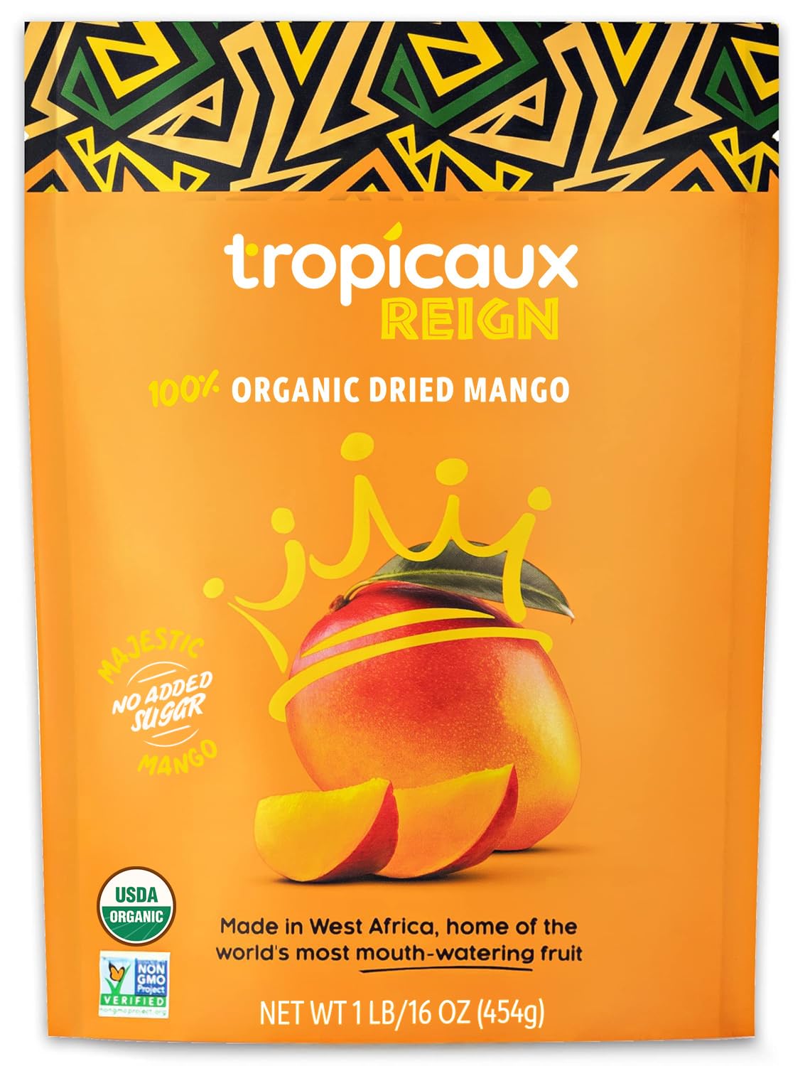 Organic Dried Mango Slices, No Sugar Added, 16oz - All-Natural, Non-GMO, Mouth-Watering Dried Mangoes - Preservative-Free, Nutritious & Delicious
