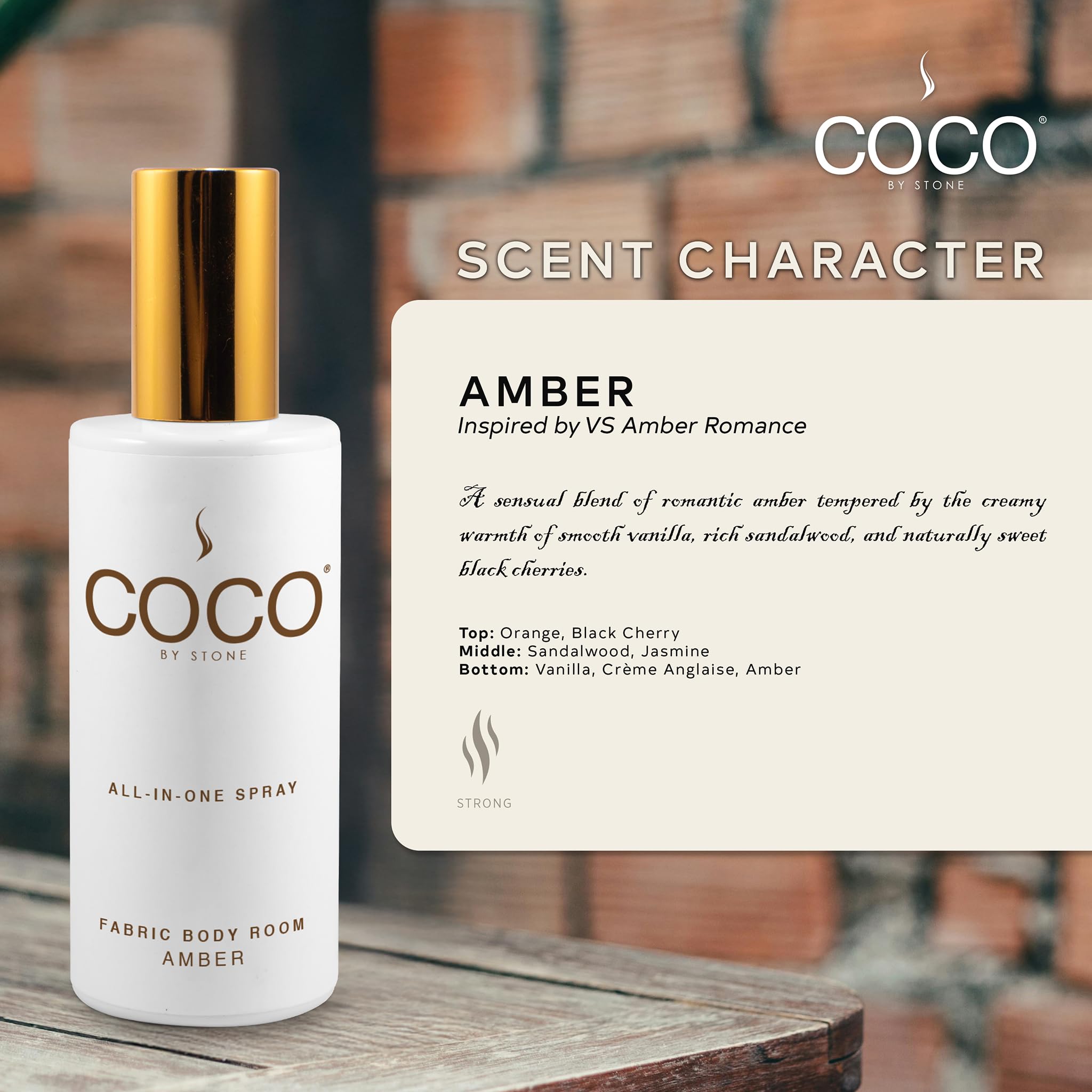 COCO by Stone 5oz All-in-One Spray (Baies) Shake & Spray Formula for Fabric, Pillows, Interiors, Clothing, Home Fragrance Accessories, Room Perfume