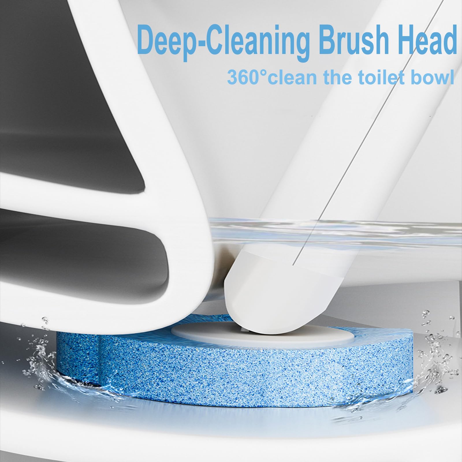 Ucaimao 2 Pack Disposable Toilet Brush and Holder Set,Extended Handle with 48 Cleaner Refills Toilet Brush for Toilet Bowl Cleaners,Bathroom Cleaning