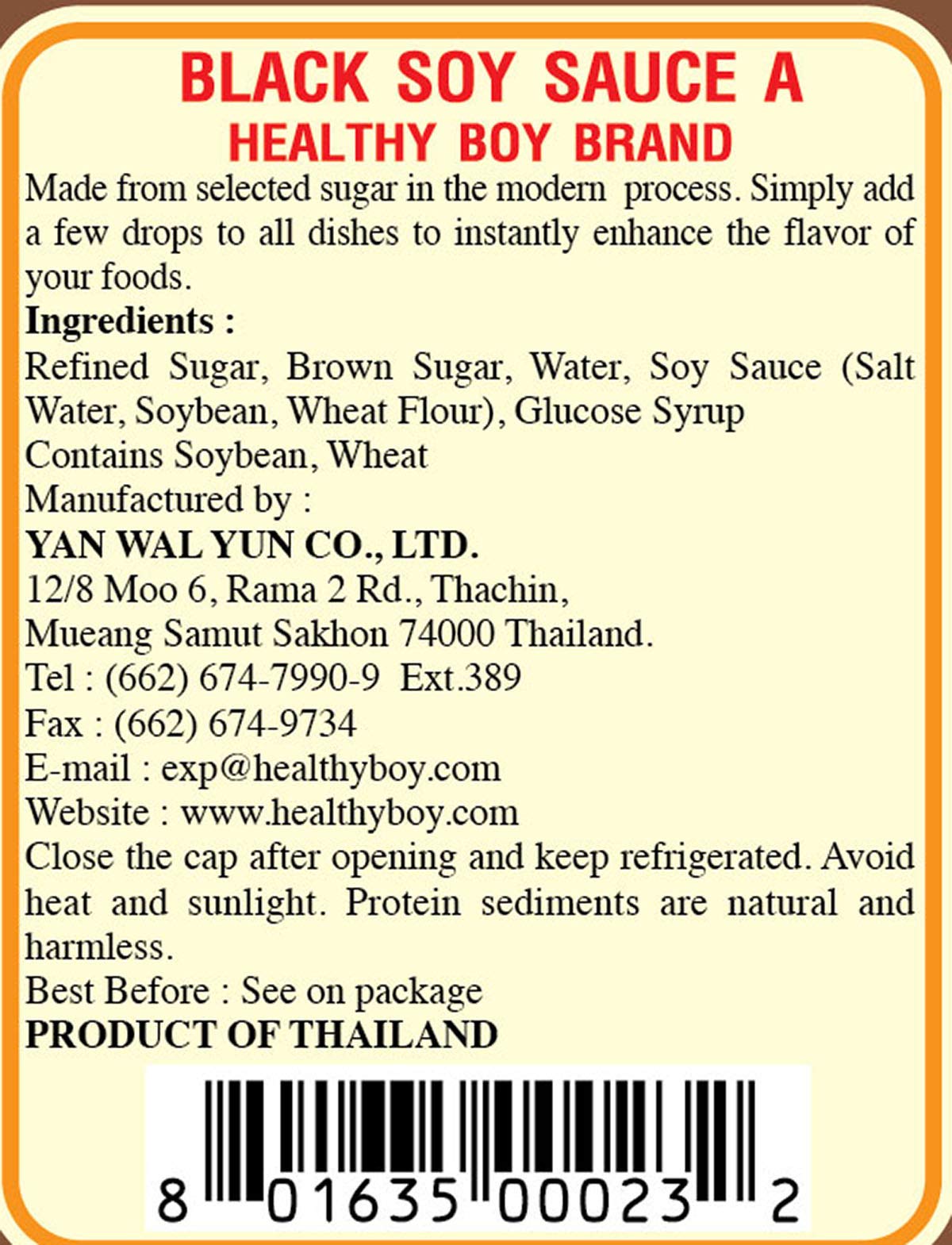 Healthy Boy Thai Black Soy Sauce, 14 Ounces, Product of Thailand (1 Bottle)