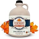 Vermont Maple Syrup - 64 oz Grade A, Amber Rich Organic Maple Syrup - 100% Pure and Authentic Maple Syrup for Pancakes, Waffles and More - Nut free