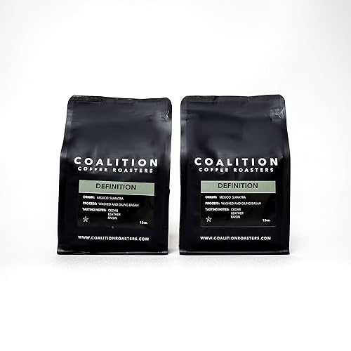 Coalition Coffee Roasters Definition Ground Coffee Blend - Specialty Fresh Roasted Coffee Grounds (Pack of 2, 12 oz)