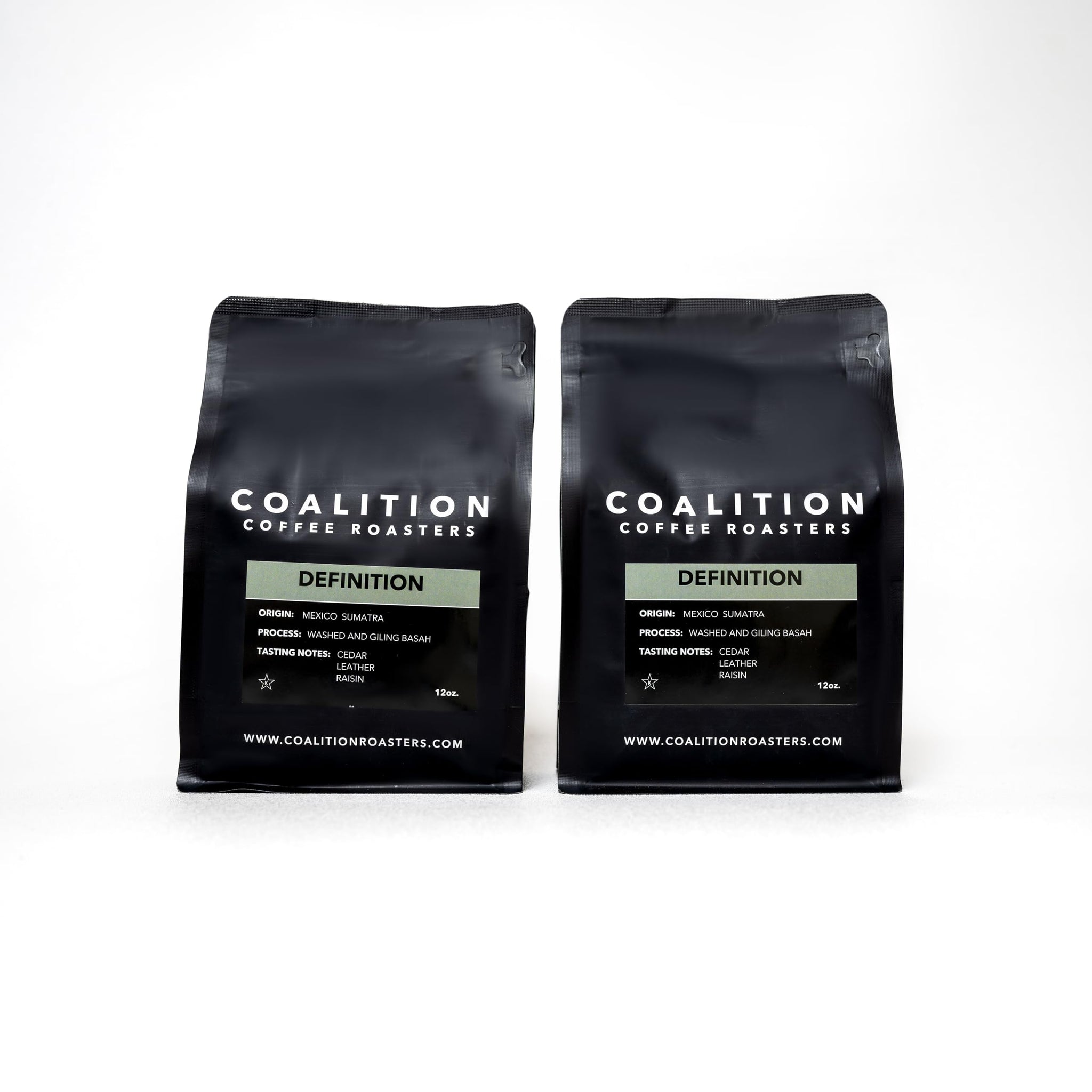 Coalition Coffee Roasters Definition Ground Coffee Blend - Specialty Fresh Roasted Coffee Grounds (Pack of 2, 12 oz)