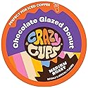 Crazy Cups Flavored Coffee Pods, Chocolate Glazed Donut, Flavored SIngle Serve Coffee Capsules for all Keurig K Cups Coffee Makers, 22 Count (Pack