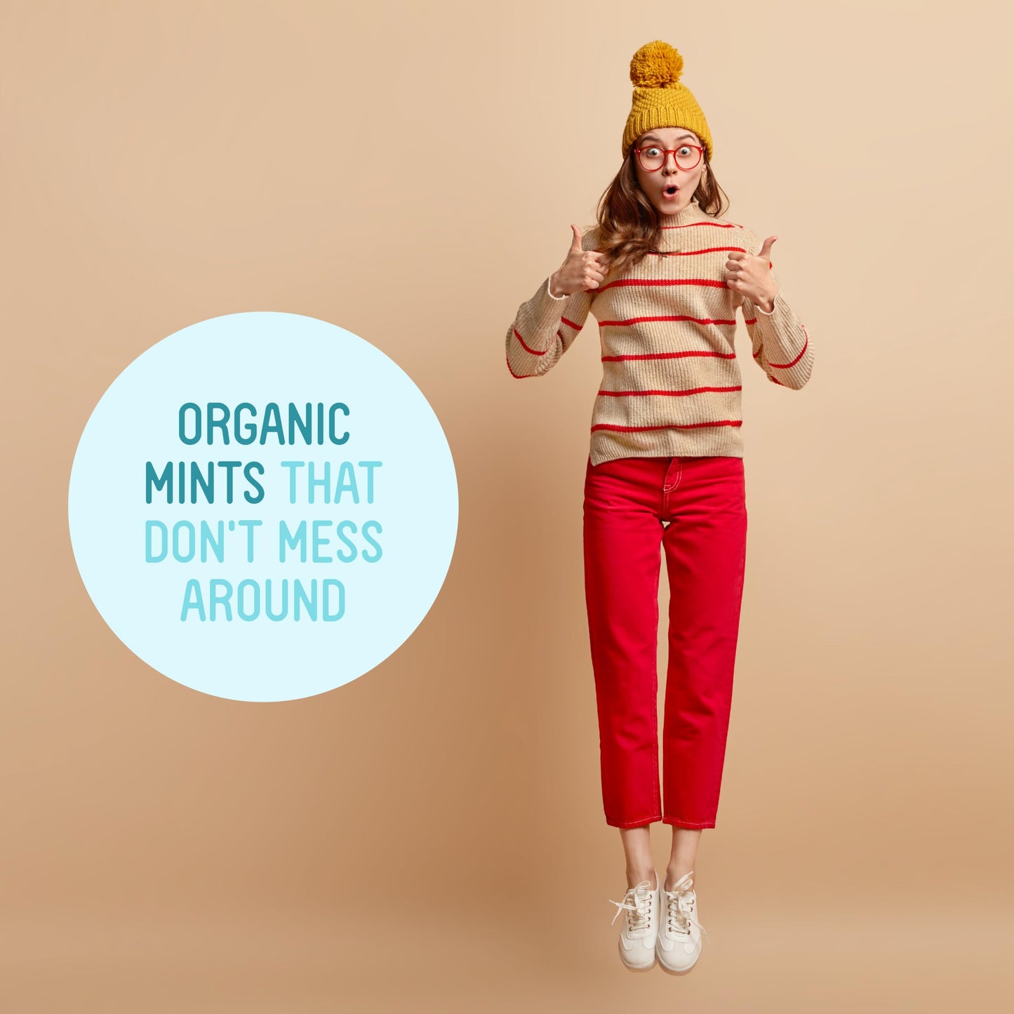 VerMints Organic Breath Mints GingerMint - Real Ginger Flavored Candies - Travel Size Tin - Non-GMO, Nut Free, Gluten Free, Vegan, Kosher & Organic