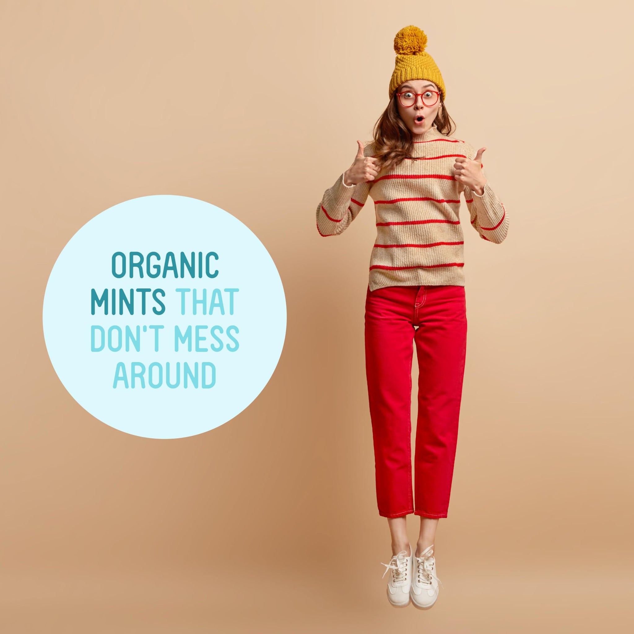 VerMints Organic Breath Mints GingerMint - Real Ginger Flavored Candies - Travel Size Tin - Non-GMO, Nut Free, Gluten Free, Vegan, Kosher & Organic