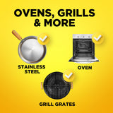 Easy-Off Professional Oven & Grill Cleaner, Removes Tough Burnt on Food and Grease, Lemon Scent, 24 Oz Can