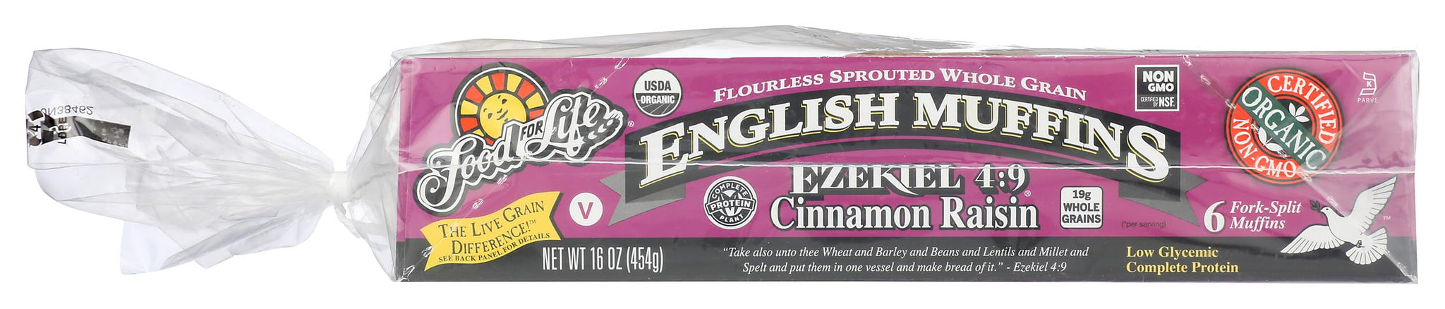 Food for Life Organic Ezekiel Cinnamon Raisin English Muffins, 16 OZ