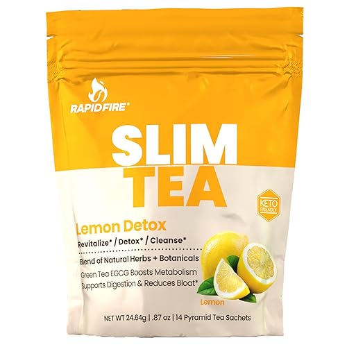 Slim Tea 14 Day Herbal Teatox, Blend of Natural Herbs and Botanicals, Supports Healthy Weight Management, Supports Metabolism, Delicious Lemon Flavor