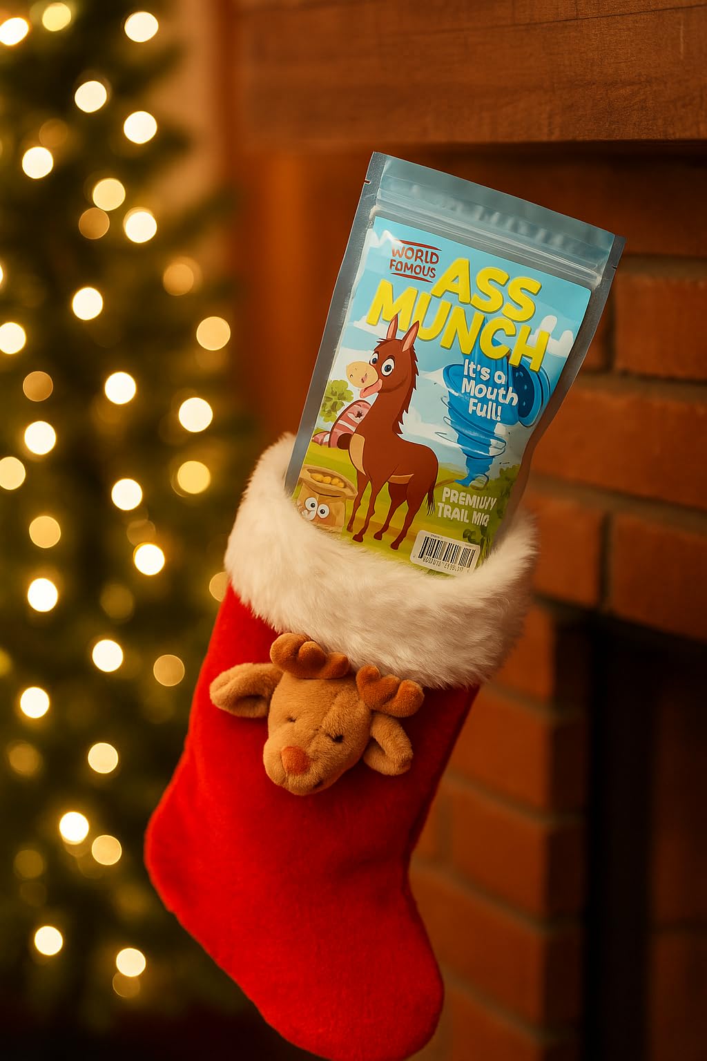 Ass Munch Spicy Trail Mix - Funny Donkey Design - Christmas Gift for Husband - Edible Gifts for Men - Spicy mix, Made in the USA