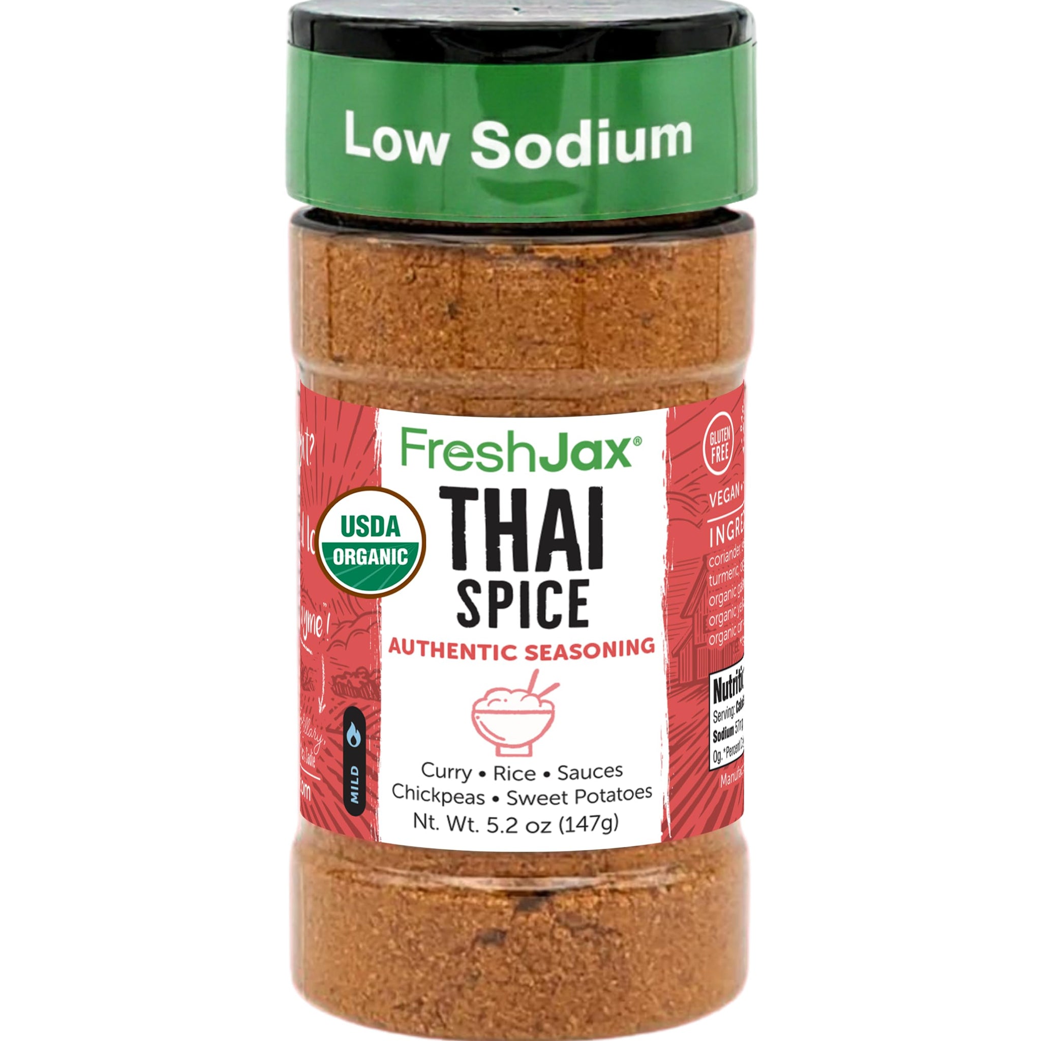 Organic Thai Spice Blend, FreshJax Curry Powder Stir-Fry Seasoning 5.2oz
