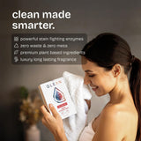 QLEAN Laundry Detergent Sheets Sweet Summer (10 Loads) - Travel Pack Plant-Based Biodegradable Laundry Strips, TSA-Friendly, Hypoallergenic, HE