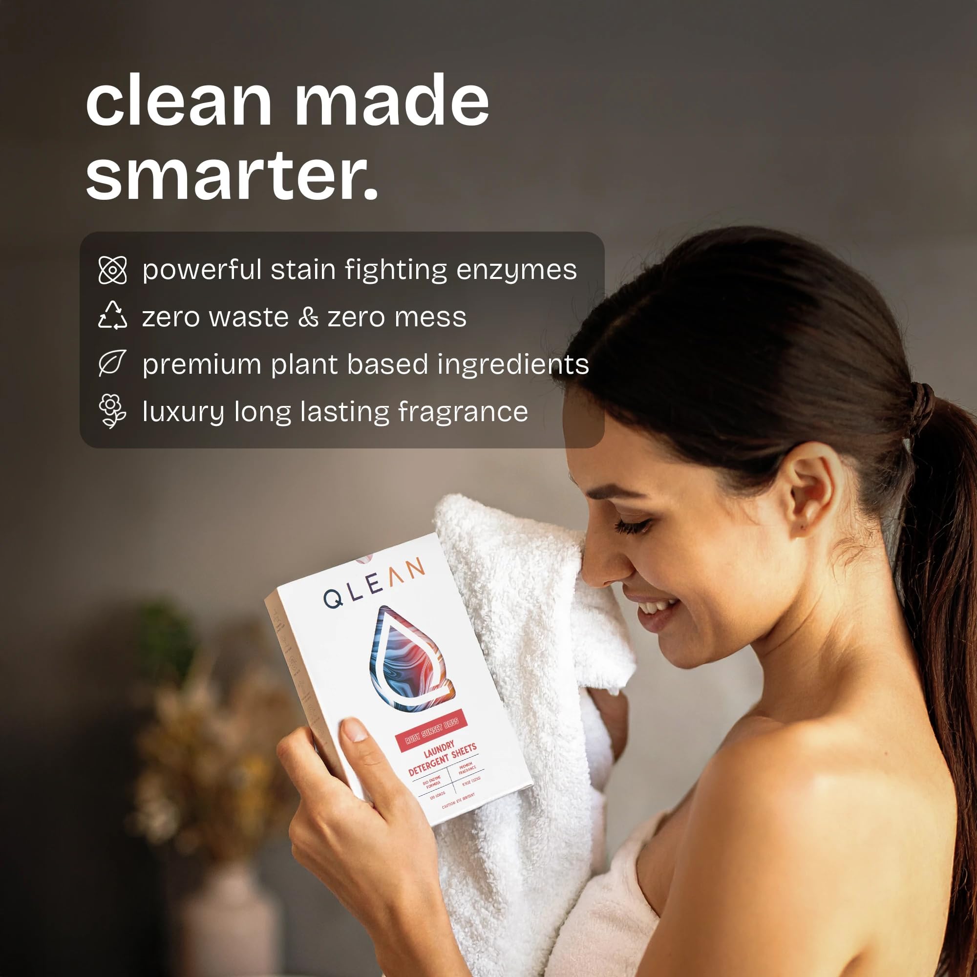 QLEAN Laundry Detergent Sheets Sweet Summer (10 Loads) - Travel Pack Plant-Based Biodegradable Laundry Strips, TSA-Friendly, Hypoallergenic, HE
