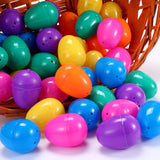 XUNPENG 100 Easter Eggs, Plastic Raffle eggshells, Open Eggs, gacha Eggs, 2.36 * 1.77 inches
