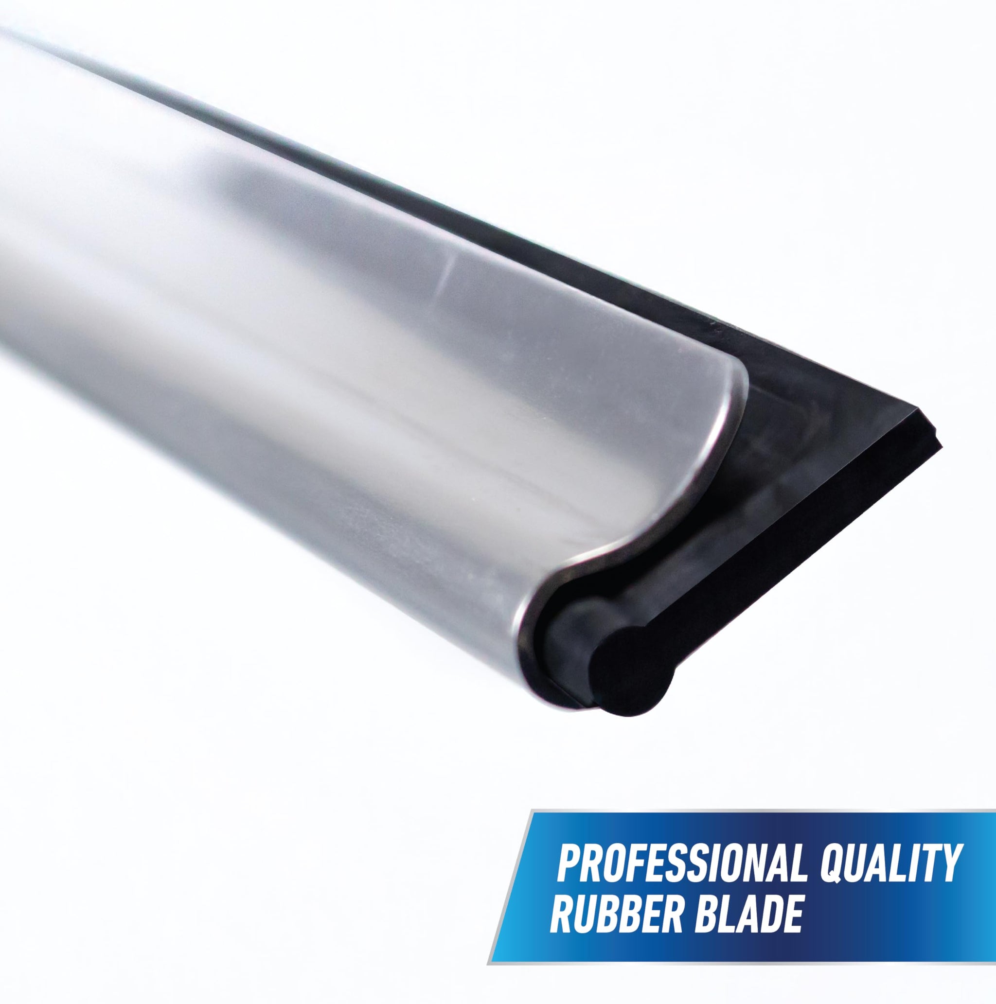 Unger Professional Connect and Clean 18” EZ Change Window and Glass Cleaning Squeegee, Large and Small Windows, Rubber Blade Tool for Streak-Free