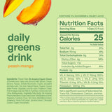 Be Amazing Greens Drink, Peach Mango, Ready to Drink, 10 Organic Fruits & Vegetables, Coconut Water, Vitamin C, Prebiotic Fiber, 25 Calories, Low