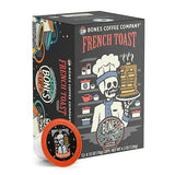 Bones Coffee Company Flavored Coffee Bones Cups French Toast | 12ct Single-Serve Coffee Pods Compatible With 1.0 & 2.0 Keurig Coffee Maker | Sweet