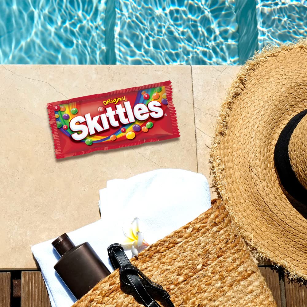 SKITTLES Original Chewy Candy, Full Size 2.17 oz Individually Wrapped Packs of Full Size Candies 36 Count