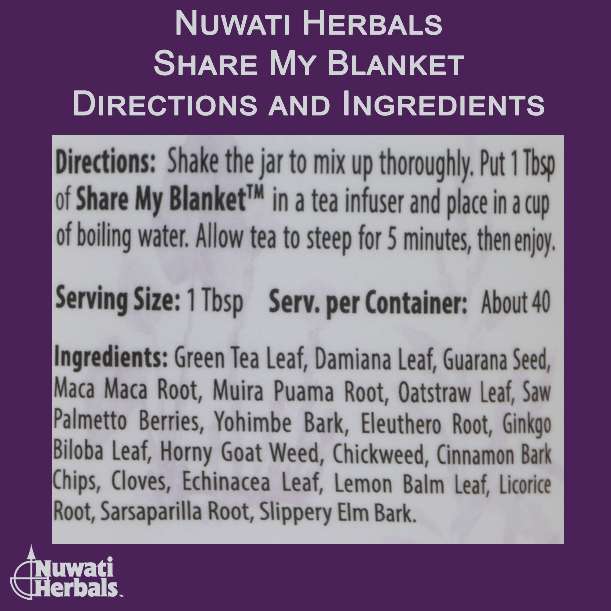 Nuwati Herbals Share My Blanket Tea 4 oz.