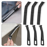 3 Pcs Black Crevice Cleaning Brush Hard Bristle Gap Cleaner for Home Kitchen Bathroom Window Track Sink Tile Seam