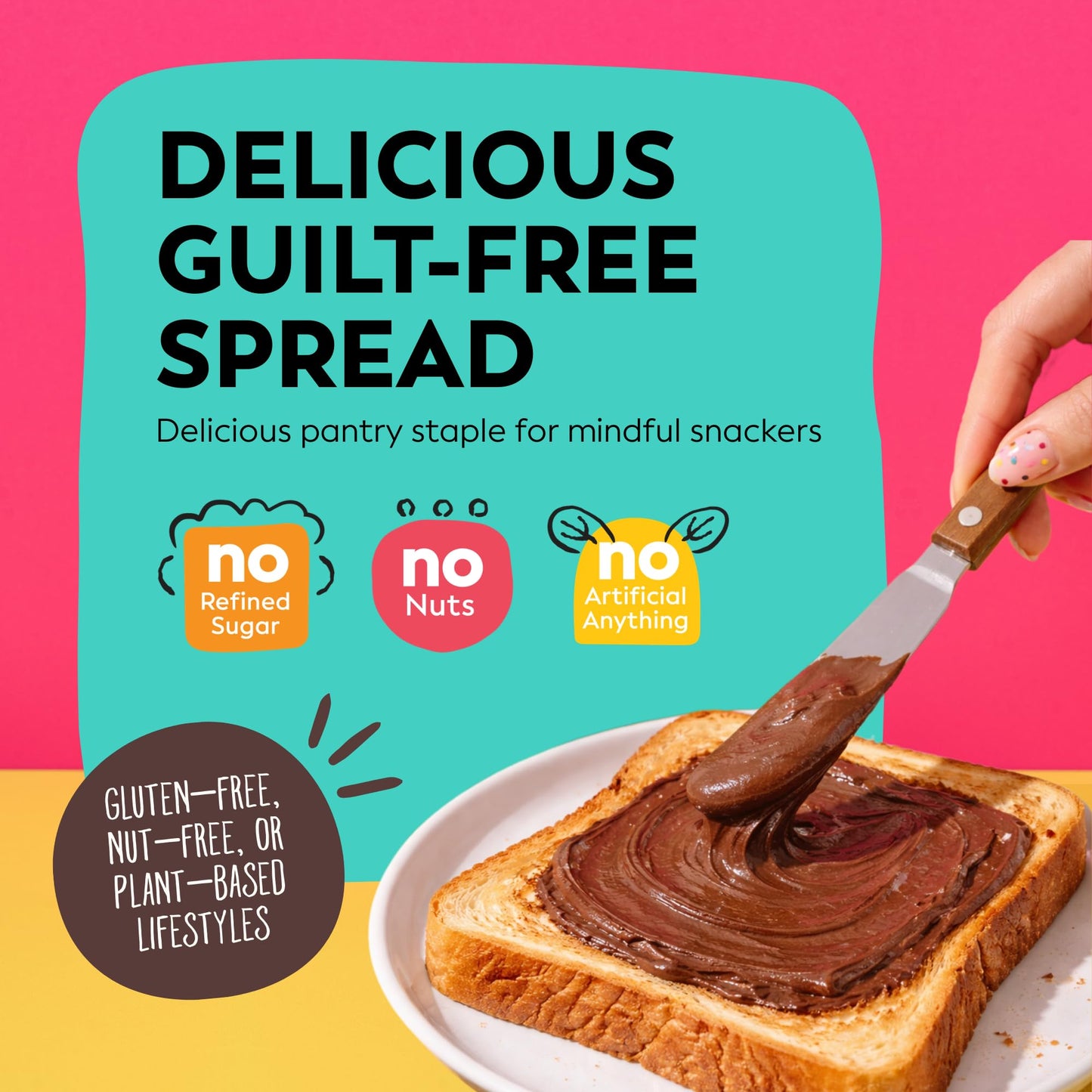 Sunnie Allergen-Free, Organic Pumpkin Cocoa Spread, Creamy Chocolate Butter Flavor, Made with Avocado Oil, Only 7 Ingredients, Vegan Snack