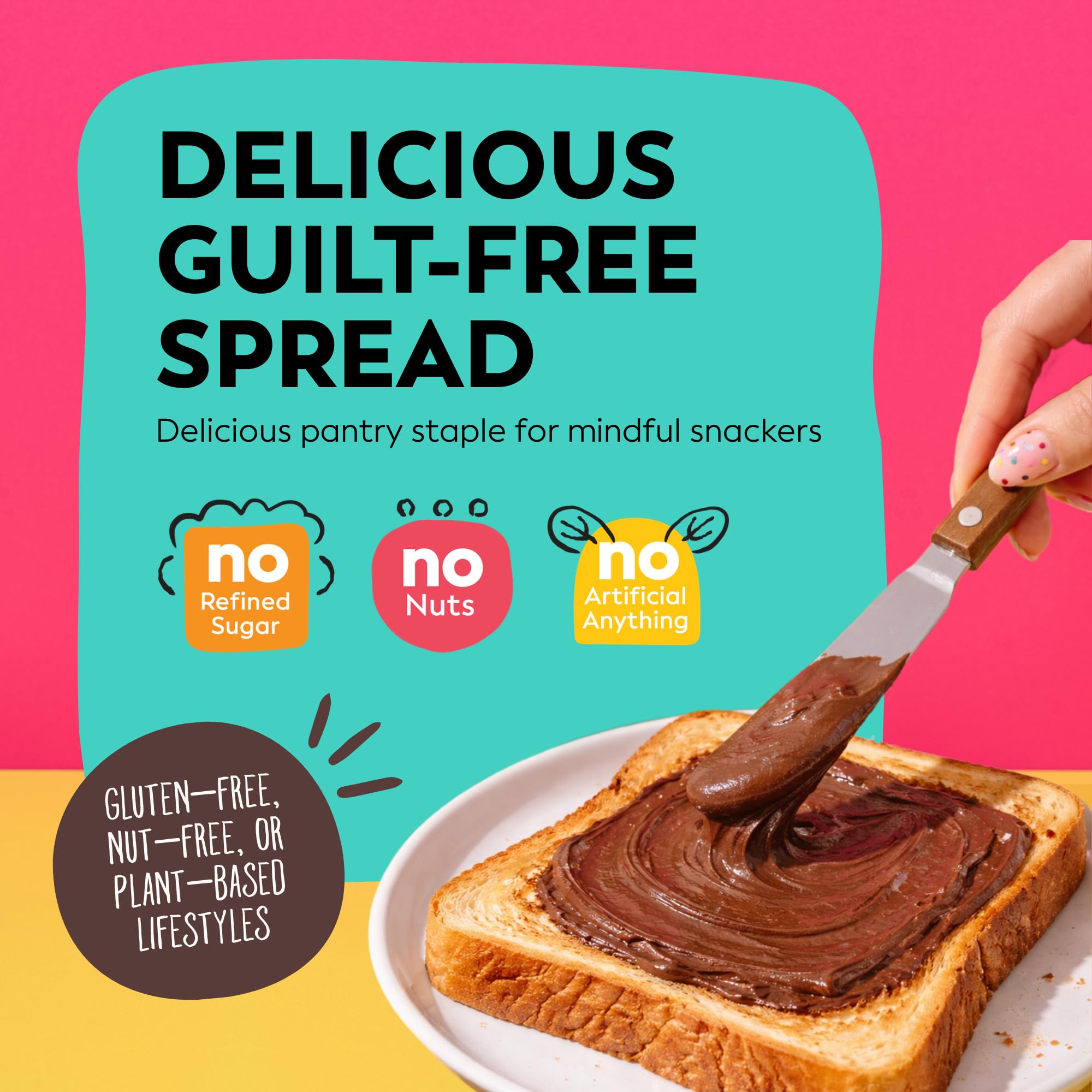 Sunnie Allergen-Free, Organic Pumpkin Cocoa Spread, Creamy Chocolate Butter Flavor, Made with Avocado Oil, Only 7 Ingredients, Vegan Snack