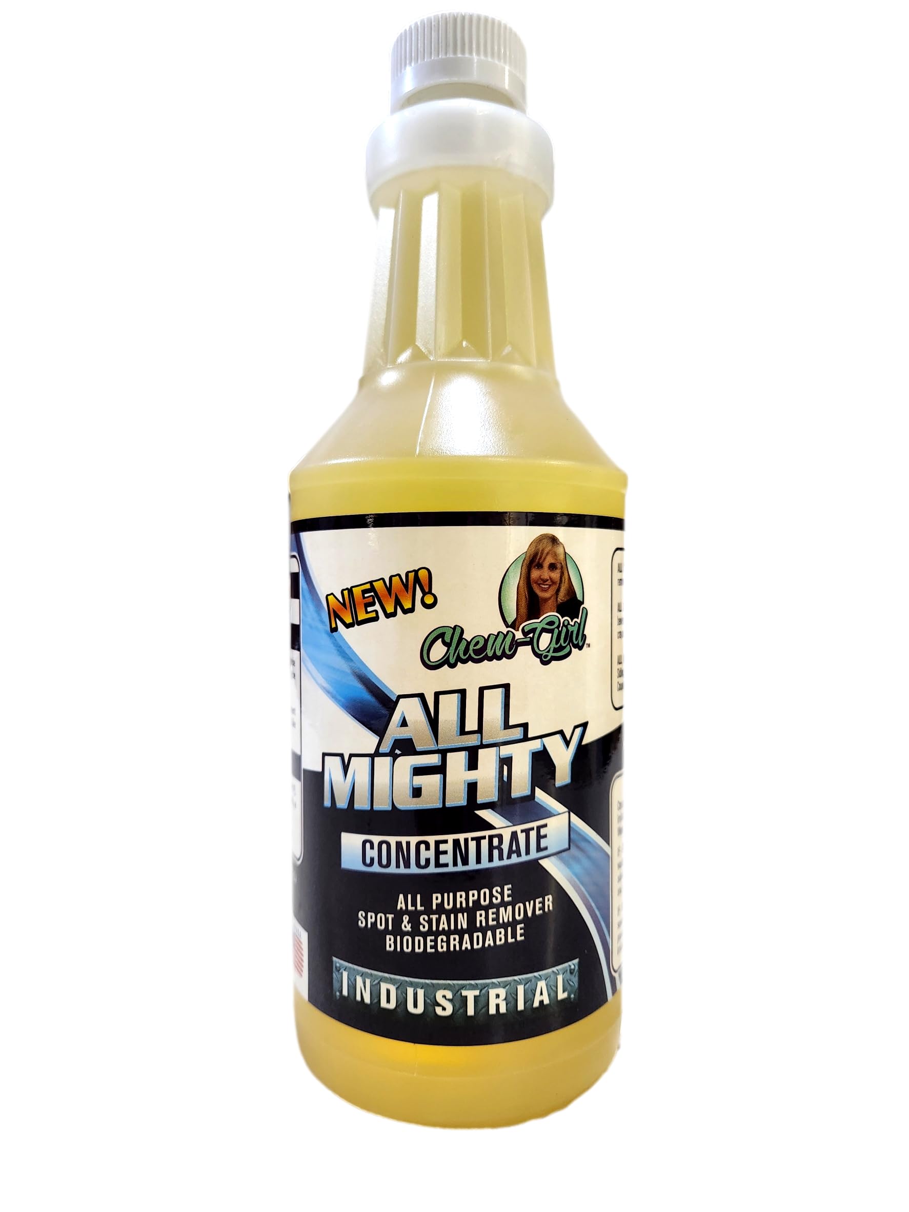 Chem-Girl | ALL MIGHTY CONCENTRATE -Super Strength Biodegradable Spot & Stain Remover + Multi-Surface Spray Cleaner for Tough Indoor/Outdoor Jobs |
