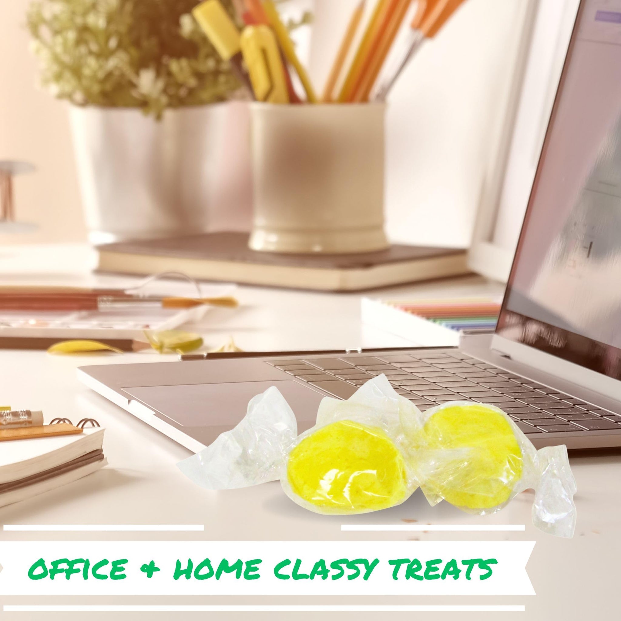 Gourmet Yellow Pineapple Soft Taffy Chews by It's Delish, 2 lbs Bulk Bag - Individually Wrapped Yellow Taffies Chewy Pineapple Flavored Fruit Chews
