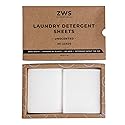 ZWS Essentials Laundry Detergent Sheets | Unscented, Hypoallergenic Laundry Strips for Sensitive Skin | Eco-Friendly, Plastic-Free Detergent for HE