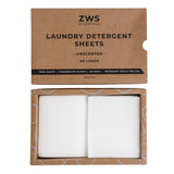ZWS Essentials Laundry Detergent Sheets | Unscented, Hypoallergenic Laundry Strips for Sensitive Skin | Eco-Friendly, Plastic-Free Detergent for HE