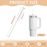2Pcs Straw Cleaner,Straw Cleaner Brush for Metal/Glass/Silicone Straws,Reusable Straw Brush Cleaner with Nylon Bristles,Stanley Straw Cleaner Brush