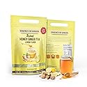 Natural Honey Lemon Ginger Root Herbal Crystals 30 Packets Instant Beverage 18 Grams Made With Real Pure Honey, Fresh Refreshing Lemon Citrus