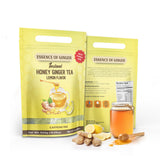 Natural Honey Lemon Ginger Root Herbal Crystals 30 Packets Instant Beverage 18 Grams Made With Real Pure Honey, Fresh Refreshing Lemon Citrus