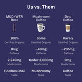 MUD\WTR Rest Evening Mushroom Blend Powder | 2,240mg Adaptogenic Mushroom Tea | Sleep Support, Wind Down & Relaxation Tea | USDA Organic & Vegan |