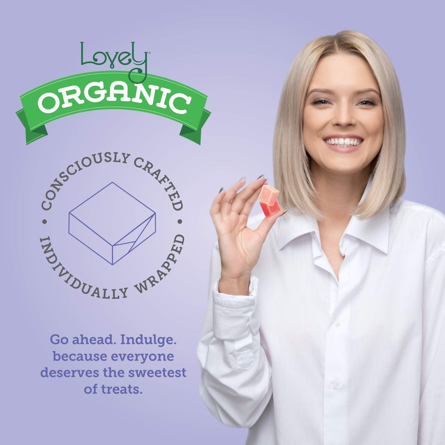 Lovely Candy Co. Organic Sour Chewy Candies 5oz Bag (3-pack) | Natural Raspberry, Apple & Cherry Flavors | Vegan, Gluten Free, Non-GMO, No Artificial