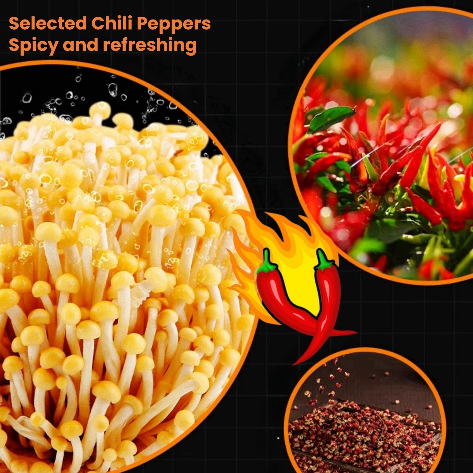 Chinese Specialties Spicy Red Oil Enoki Mushroom, Pickled Vegetables, Latiao Spicy Strips, Chili Sauce Pickle, Crispy Mushroom, Snack Relish Gift