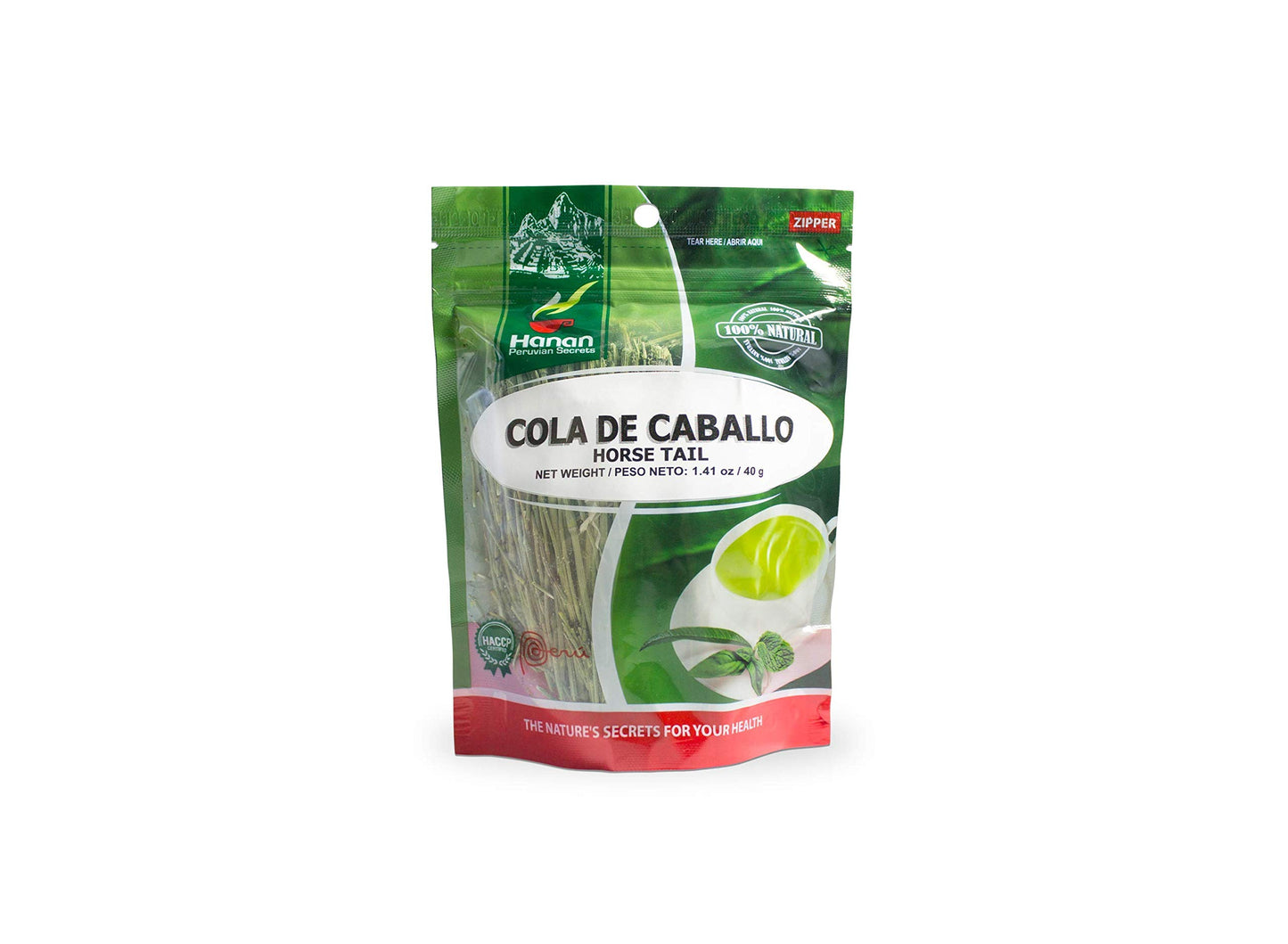 Hanan Peruvian Secrets Cola de Caballo Herbal Tea | 100% Natural Horsetail | 1.41oz / 40g | Naturally Aids in Maintaning Healthy Urinary Tract