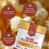 Great River Milling Organic Yellow Popcorn Kernels | Gluten Free Whole Grain Popcorn for Air Popper, Stovetop & Popcorn Machines | Non-GMO, USDA