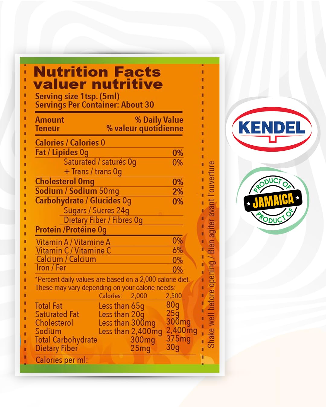 Kendel Scotch Bonnet Pepper Sauce - Authentic Jamaican Scotch Bonnet Pepper Sauce, 142ml | Perfect for Spicy Dishes, Marinades & Table Seasoning