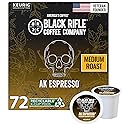 Black Rifle Coffee Company AK Espresso, 72 Count, Medium Roast K Cups - Single Serve K Cups Coffee Pods - Kcup Pods Compatible with Keurig 1.0 & 2.0
