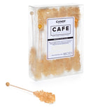 Candy Envy - Amber Café Sugar Sticks Mini Rock Candy - 18 Individually Wrapped Amber Treats - Original Sugar Flavored Coffee Stirrers