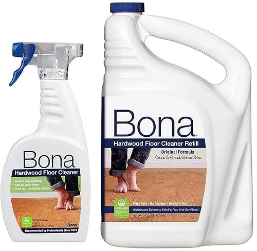 Bona Hardwood Floor Cleaner, Original Formula, 96 Ounce Refill, Plus Bonus 22 Ounce Spray
