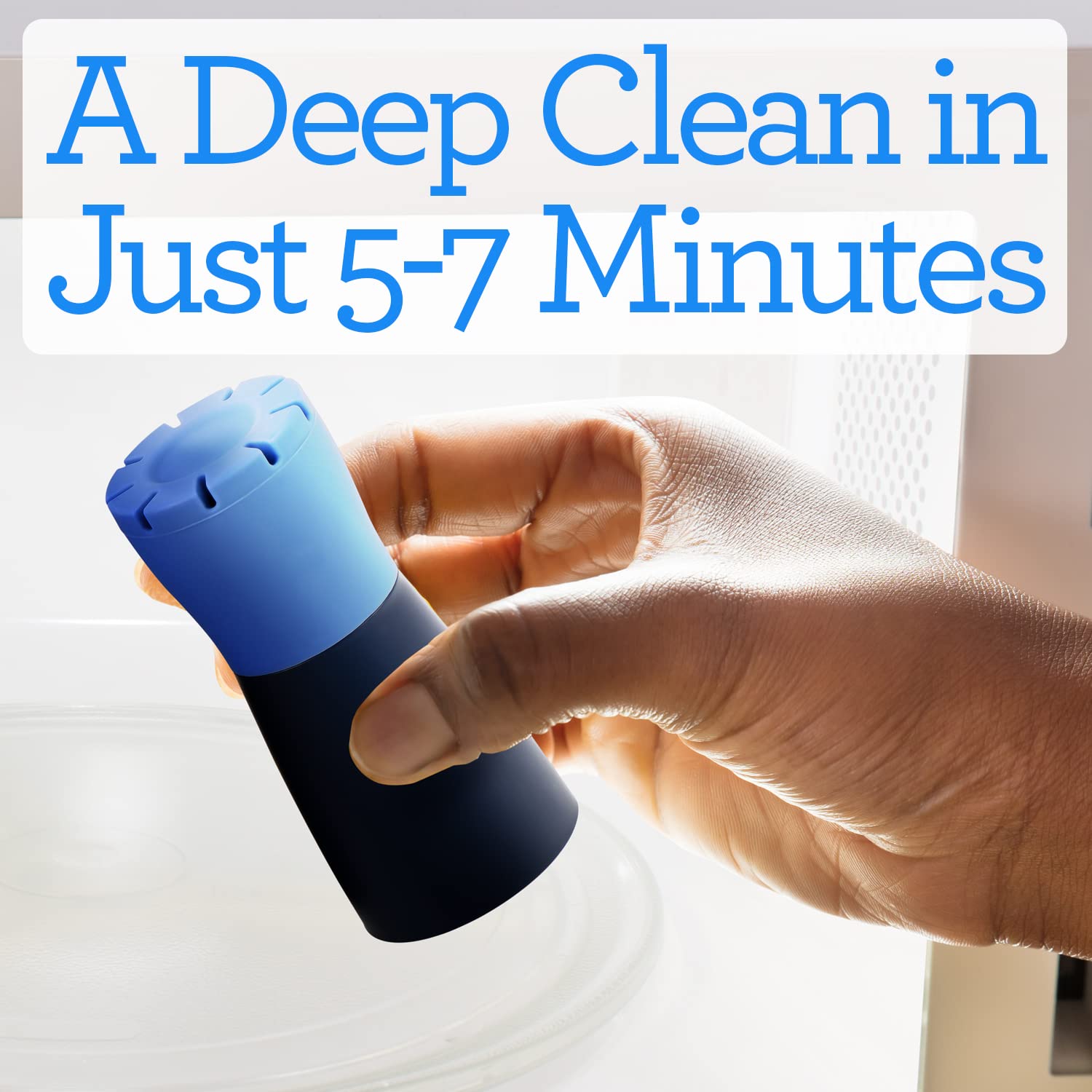 IMPRESA 2 Pack Blue Microwave Steam Cleaner for Quick and Effortless Cleaning - Microwave Cleaning Device with Vinegar and Water for Grime and Odor