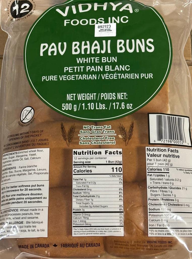 Vidhya Pav Bhaji Buns 12 buns