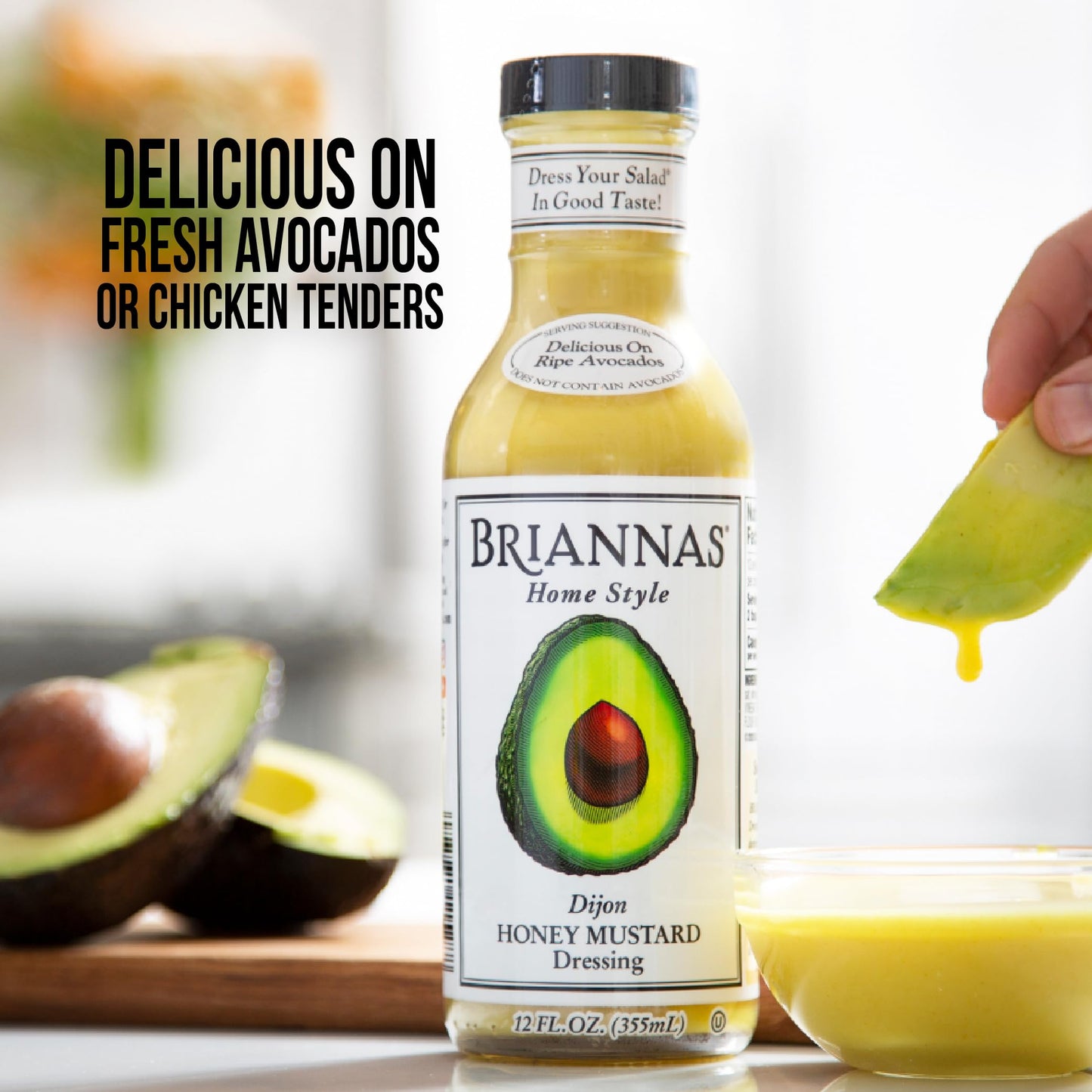 BRIANNAS - Home Style Dijon Honey Mustard Dressing - Fine Salad Dressing made with Premium Ingredients - Gluten Free & Kosher Dressing - 12 oz